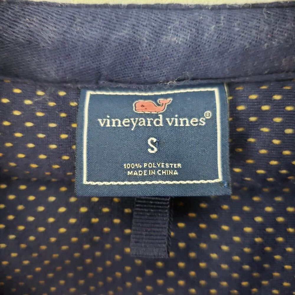 Vineyard Vines Sherpa Vest Full Zip Green Gray Deep Pile Fleece Mens Small